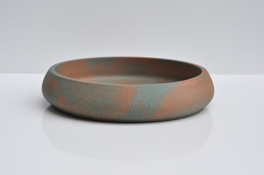Medium Concrete Bowl Handmade Orange & Green Key Bowl Accessory Bowl Minimalist 