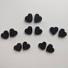 Small black sparkle hearts