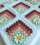 Crochet Daisy Baby Blanket – Peach Granny Squares - Ready to Ship  - Image 7