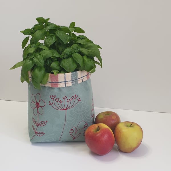 Upcycled Fabric Storage Basket