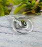 Silver Circle Necklace with Abalone Shell - Image 7