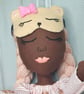 Zara - Bedtime Handmade Heirloom Doll, Embroidered Face, Nursery decor - Image 2