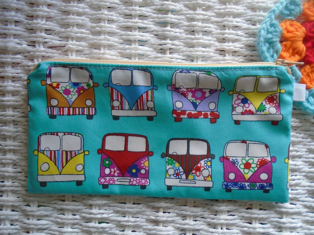 Campervan Pencil Case or Small Make Up Bag.