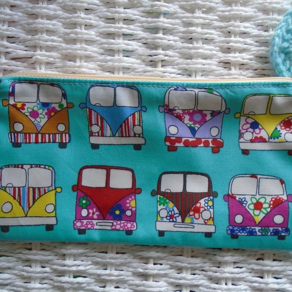 Campervan Pencil Case or Small Make Up Bag.