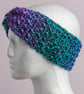 Earwarmer headband crochet chunky handmade textured cosy - Image 4