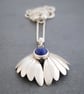 Wings or Fan Reversible Pendant Necklace with gemstones