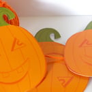 Cheeky pumpkins , orange, Handmade  Halloween buntingdecorations, 1.7M approx