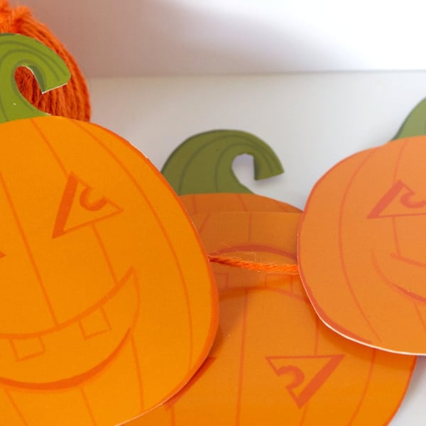 Cheeky pumpkins , orange, Handmade  Halloween buntingdecorations, 1.7M approx