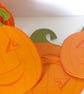 Cheeky pumpkins , orange, Handmade  Halloween bunting, 1.7M approx