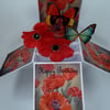 Ladies Birthday Card with Poppies