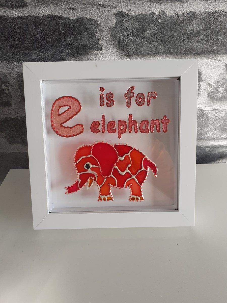 Elephant wall art, Nursery decoration, pink wall art, freestanding elephant, 