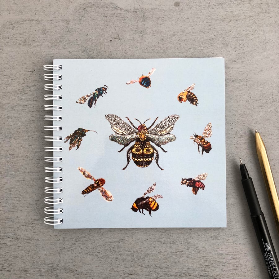 SALE 'Queen Bee' Square Notebook