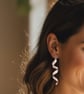 Celestial Copper Spiral Dangle Earrings - Gift, Birthday - Image 2