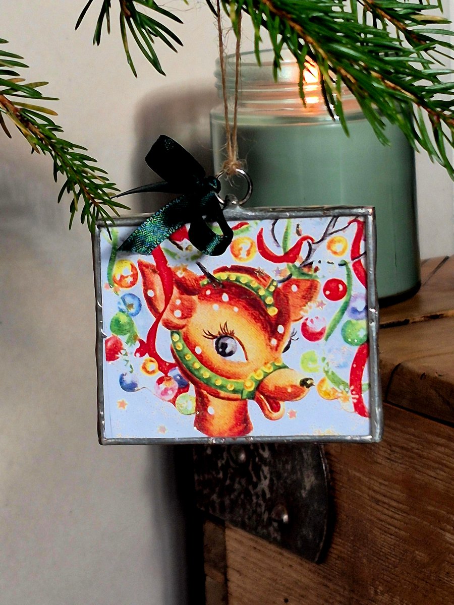 Unique retro glass Christmas decoration 