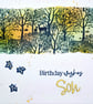Son Birthday Card - nature, leaves, trees, deer, handcrafted - Image 3