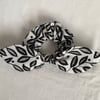 Monochrome Bow Scrunchy, Hair Bow, Scrunchies, Hair Accessory, Gift Idea.
