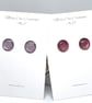 12mm Resin Stud Earrings  Lilac or Red 