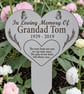 Graveside stake memorial marker plaque white loving memory mum dad family
