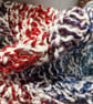 Lacy Twisted Mobius Cowl in Rainbow Glitter Cotton blend  - Image 4