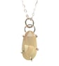 Libyan Desert Glass Necklace Recycled Sterling Silver Rose Cut Tektite Pendant - Image 4