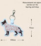 German Shepherd Keyring - Embroidered Dog Word Art Bag Charm - Image 5