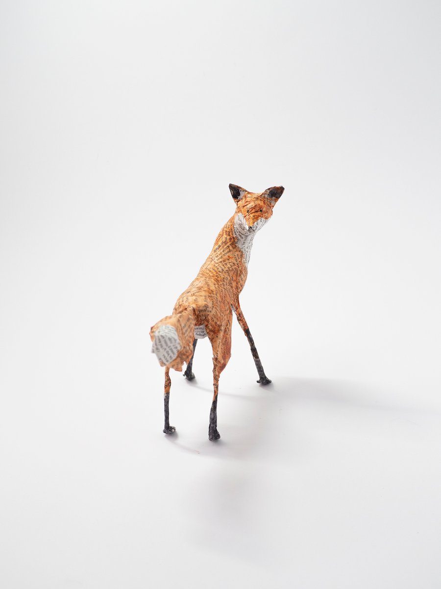 Albie Large Standing Paper Mache Fox