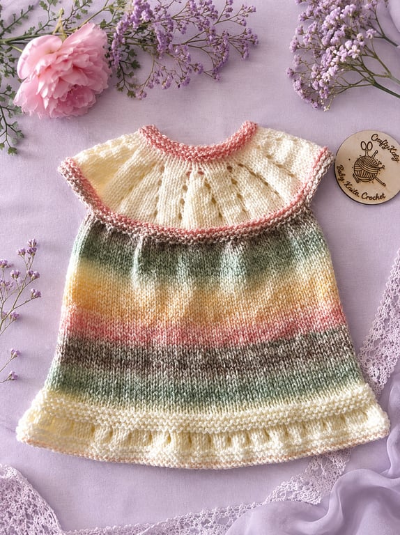 Newborn Hand Knitted Baby Dress