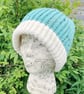 Chunky Knit Hat. Fisherman Style Hat. Beanie. Beanies. Blue Hat. Turquoise Hat. - Image 1