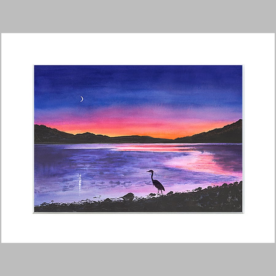  Mounted Giclée Print "The Watcher" 9" x 7"