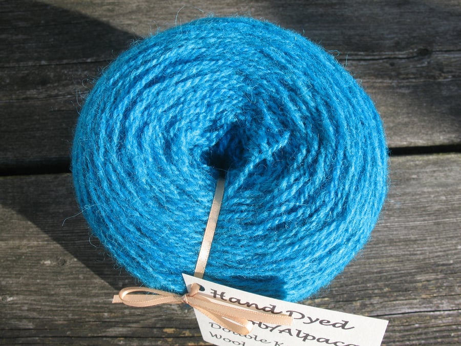 Hand-dyed Jacob & Alpaca Double Knitting (Sport) Wool Opal 100g
