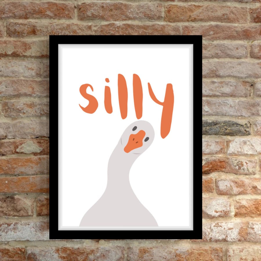 Silly Duck  Wall Prints
