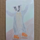Badger rollerblading sticker
