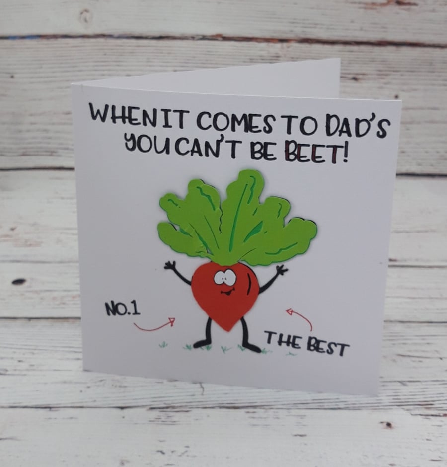 Fathers Day Card - Cartoon Beetroot