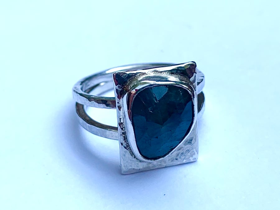 Unique Sapphire and Sterling Silver ‘Picture’ Ring