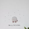 Christmas card - Snowy Hedgehog