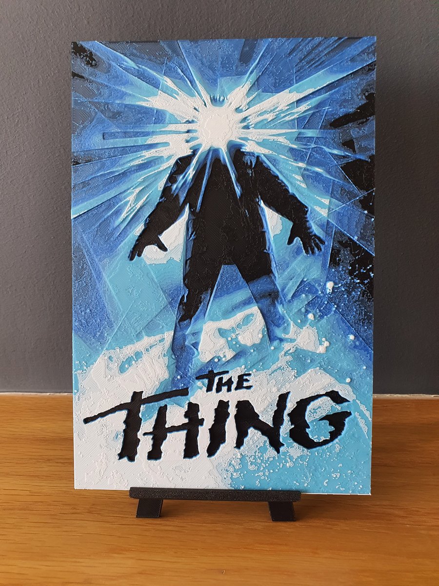 The Thing John Carpenters Hueforge Portrait 3D Printed Artwork Print
