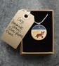 Handmade Ceramic Corgi dog on the beach pendant - Image 5