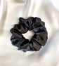 Black Scrunchie - Hair Accessories - Big Satin Scrunchie - Solid Colour Hair Tie