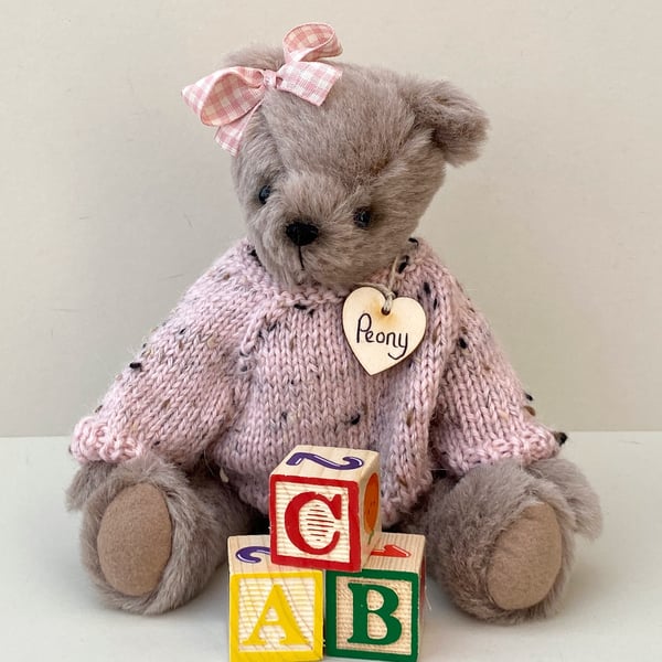 Artist teddy bear, dressed collectable bear, one of a kind by Bearlescent  