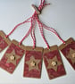 Handmade Star Gift Tags pack of 5 