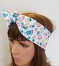 Women hair scarf self tie cotton head scarf dolly bow headband bandanna - Image 2