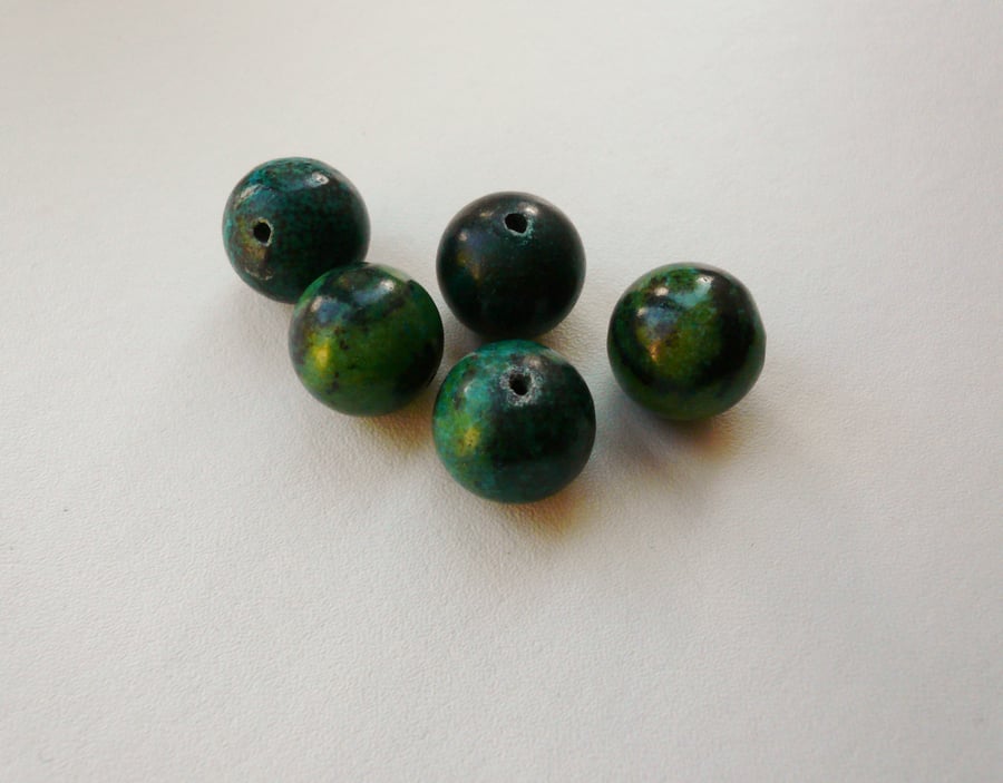 5  Chrysocolla Beads 15mm  