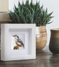 Nuthatch, little 3D fabric nuthatch picture framed, nuthatch gift - Image 4