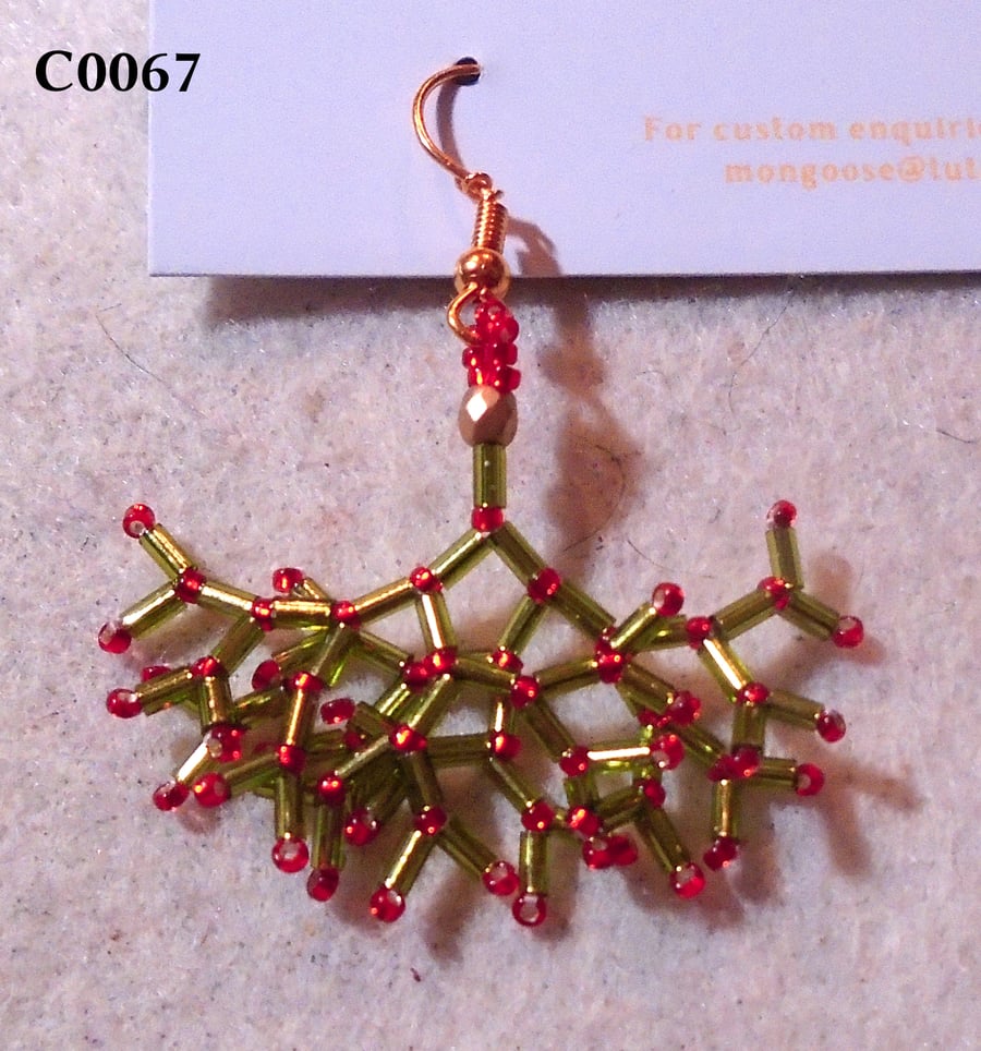 Fractal-style earrings (customisable)