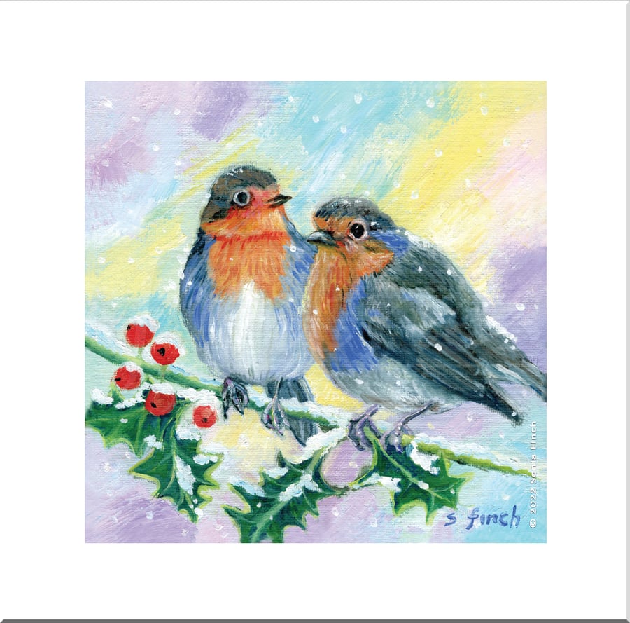 Spirit of Robin Greeting or Thank You Card. Nature spirit totem message