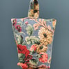 Vintage floral linen door stop