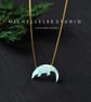 Opal Pangolin Necklace with 925 Sterling Silver Chain