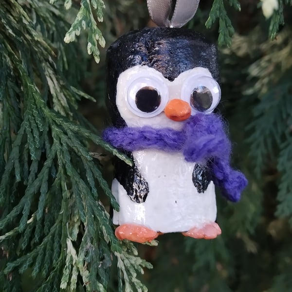 Christmas Penguin decoration, novelty penguin  Christmas tree decoration