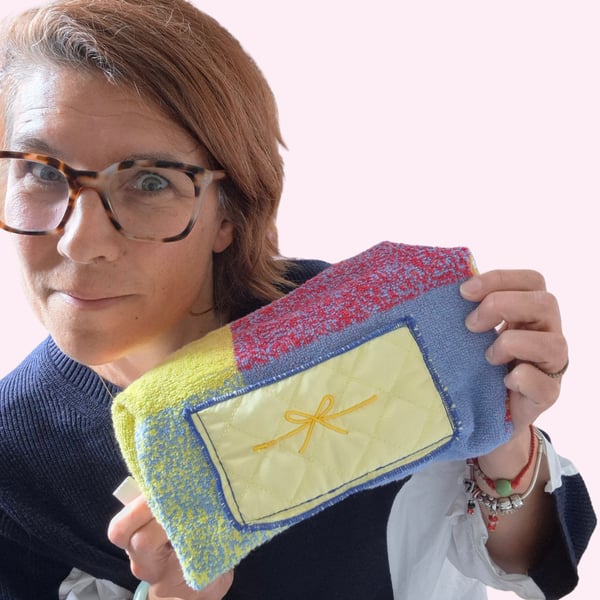 The Riviera Bag (with Handles) — A Vintage Beach Towel X a Quilted Jacket