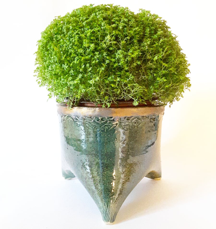 Three legged Ceramic Plant Pot Holder Folksy